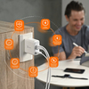 Seinalaadija j5create JUP4370EF-N, 70W, GaN, 4 porti (3x USB-C, 1x USB), valge