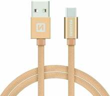 USB Type C kaabel Swissten, 20 cm, kuldne