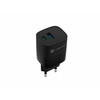 Seinalaadija Natec RIBERA GAN, 1x USB-A, 1x USB-C, 30W, must