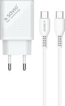 Telefoni laadija Savio LA-05, 18 W, valge, 100 cm