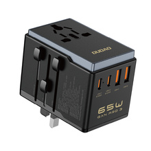 Reisilaadija Dudao A65Pro, 65W, 2x USB-C, 2x USB-A, must