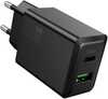 Laadija Hoco N71, USB A + USB C, QC3.0 PD AFC, 3A, 30W, must