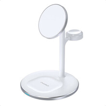 Juhtmevaba laadija Choetech T585-F, 15W, 3in1, valge, alusega