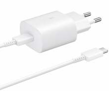 Laadija Samsung EP-TA800, 25W, USB-C, valge