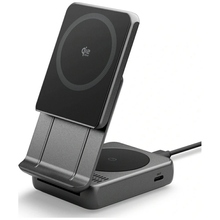 Juhtmevaba laadija Spigen Essential EF302MOQ Qi2.2 2in1 MagSafe, 25 W, must