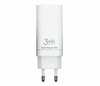 Laadija 3MK HyperCharger 65W, 2xUSB-C, 1xUSB-A, valge