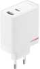 Laadija OnePlus 80W Power Adapter, Type-C + Type-A, valge