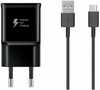 Seinalaadija Samsung EP-TA200EBE, 15 W, USB-A + EP-DR140ABE USB-C kaabel, must