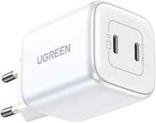 Kiirlaadija Ugreen CD294 GaN 2x USB-C 45W, valge