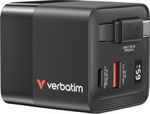 Laadija Verbatim 32217 GaN 65W, 2xUSB-C/USB-A, must