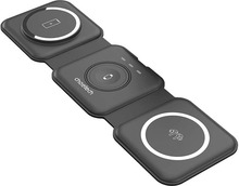 Magnetiline juhtmevaba laadija Choetech T588-F 3in1, 15W, must