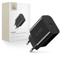Seinalaadija Tech-Protect NC20W USB-C, 1 port, PD 20W, must
