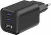 Reisilaadija Swissten, GaN, 2x USB-C, PD, 18W QC, 65W