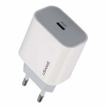 Adapter Usams CC118TC01, USB-C, 20 W, valge