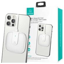 Juhtmevaba magnetiline laadija Usams US-CD153, 15 W, valge