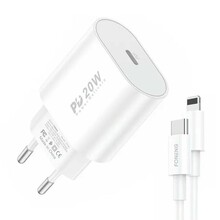 Kiirlaadija Foneng EU39, 1x USB PD 3.0, USB-C to Lightning