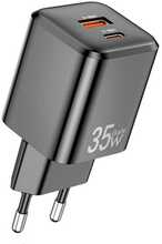 Laadija Awei PD66-EU, GaN, 35W, USB-A/USB-C, must