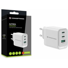 Laadija Conceptronic ALTHEA21W65, 3 porti, 65W, valge