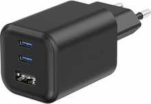 Reisilaadija Swissten, GaN, 2x USB-C, PD, 18W QC, 65W