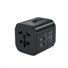 Universaalne reisadapter Aukey PA-TA01, 2xUSB, 1xUSB-C, 7.8A, must