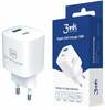 Laadija 3MK Hyper GaN 33W, 1xUSB-C + 1xUSB-A, valge