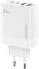 Laadija Dudao A65EU, 2xUSB-C, 2xUSB-A, 65W, valge