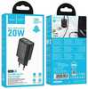 Seinalaadija Hoco N61, USB A + USB C, QC3.0 PD 3A, 20W, must