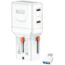 Reisiadapter 4smarts Nomad Pocket, 65 W, valge