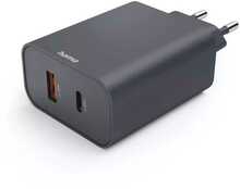 Telefoni laadija Hama Ecosential 45W PD, USB-C, USB-A, hall/must