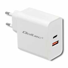 Laadija Qoltec 51715, 63W, USB-C, valge