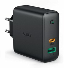 Seinalaadija Aukey PA-D1, 2xUSB, 30W, 5.4A