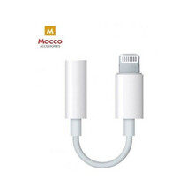Adapter Mocco MMX62ZM/A, 3.5 mm (AUX) - Apple Lightning, valge