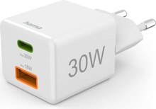 Seinalaadija Hama 00201992, 30 W, USB-C + USB-A, valge