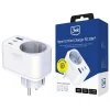 Laadija 3mk Hyper Comfort 30 W, 1xUSB-A, 2xUSB-C, Schuko, valge