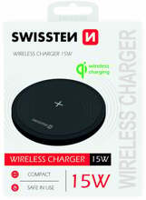 Juhtmevaba laadija Swissten 15W, USB-C 1,5 m kaabel, must