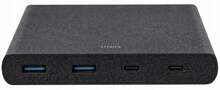 HUB laadija Uniq Surge LITHOS Collective 90W, 2xUSB-A QC 3.0, 2xUSB-C PD 3.0, must