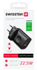 Reisilaadija Swissten Travel Charger, USB-A, USB-C, iWatch, 22.5 W, must
