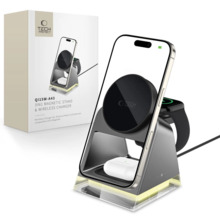 Juhtmevaba laadija Tech-Protect QI15W-A43 3in1 MagSafe, 15W, must, Apple seadmetele