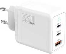 Seinalaadija TB, 2x USB-C, USB-A, Power Delivery, 65W, valge