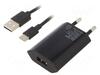 Laadija Goobay 45293 USB-C 5 W, 1 m kaabel, must