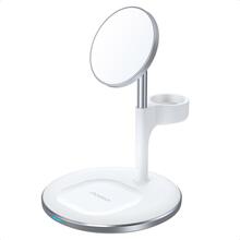 Juhtmevaba laadija Choetech T586-F 3in1, 15W, valge, alusega