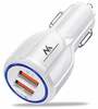 Autolaadija Maclean MCE478W, 2x USB, QC 3.0, valge