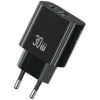 Laadija USAMS CC316 T65, 30W, 1xUSB-C, 1xUSB-A, must