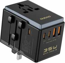 Reisiadapter Dudao A35Pro, 35W, 3x USB-C, 2x USB-A, must