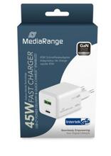 Toiteadapter Mediarange MRMA113-2, USB/USB-C, 45 W, kiirlaadimine