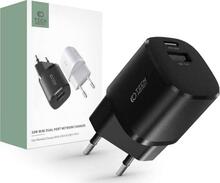 Seinalaadija Tech-Protect C20W mini, USB-C PD 20W, USB-A QC 3.0, must