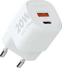 Seinalaadija Xtorm GaN2 Ultra 20W, USB-C PD/USB-A, valge
