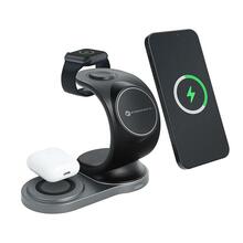 Juhtmevaba laadija Forcell Sail Mag Charger 3in1, 15W, must