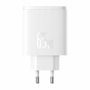 Seinalaadija Baseus OS-Cube Pro, 2xUSB-C + USB, 65W, valge