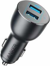 Autolaadija Anker PowerDrive III, 2 x USB 3.0, 36 W, must